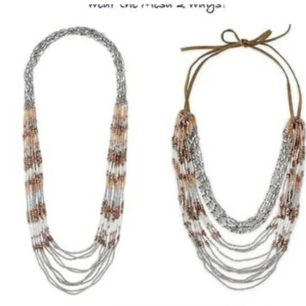 Stella & Dot Mesa Mixed Metal Necklace - Wear 2 Ways!